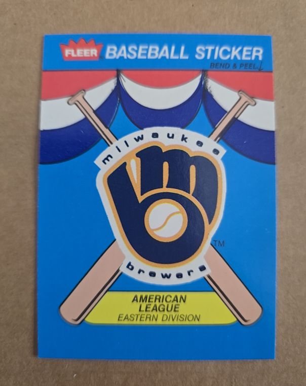 1989 Fleer #NNO Milwaukee Brewers Baseball Sticker — front