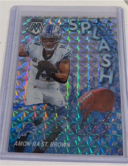 2024 Panini Mosaic Splash #SS-ARB Amon-Ra St. Brown — front