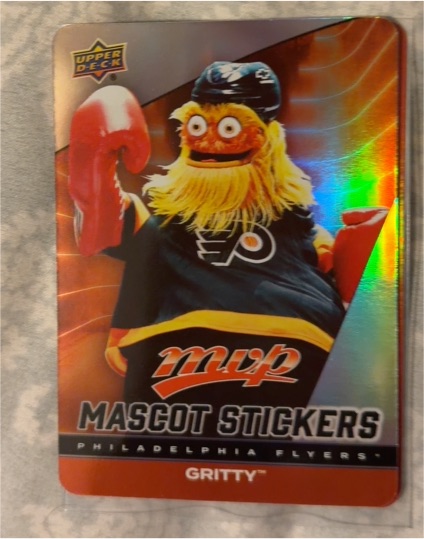 2025-26 Upper Deck MVP Mascot Stickers #MS-19 Gritty — front