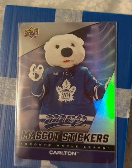 2025-26 Upper Deck MVP #MS-25 Carlton Mascot Stickers — front