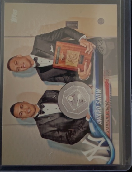 2018 Topps #389 Award Show Giancarlo Stanton / Aaron Judge — front