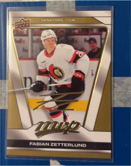 2025-26 Upper Deck MVP Gold Script # Fabian Zetterlund — front