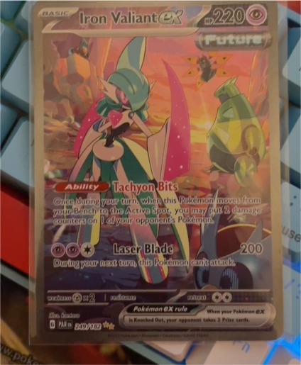 2023 Pokemon SV04: Paradox Rift #249/182 Iron Valiant ex — front