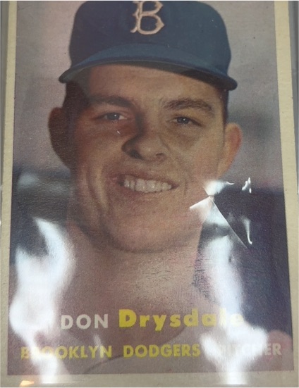 1957 Topps #18 Don Drysdale — front