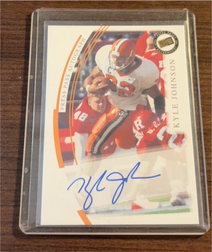 2002 Press Pass JE Autographs #23 Kyle Johnson — front
