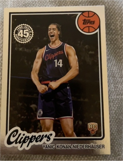 2025-26 Topps Basketball #80BK-93 Yanic Konan-Niederhäuser RC 45th Anniversary — front