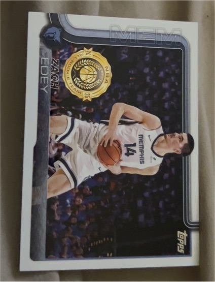 2025-26 Topps Basketball #186 Zach Edey — front