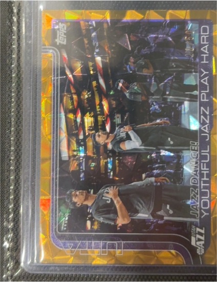 2025-26 Topps #290 Jazz Dance!: Youthful Jazz Play Hard Utah Jazz — front