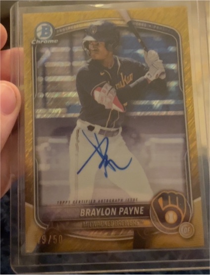 2025 Bowman Chrome #CPA-BP Braylon Payne — front