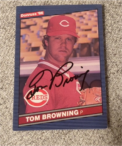 1986 Donruss #384 Tom Browning — front