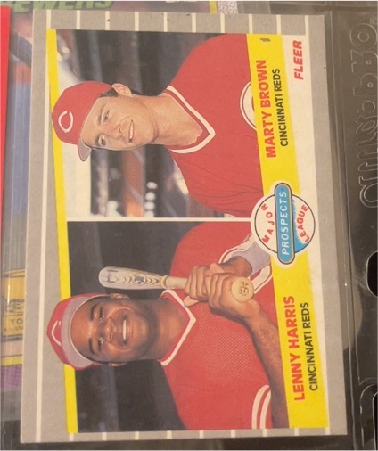 1989 Fleer #645 Lenny Harris / Marty Brown — front