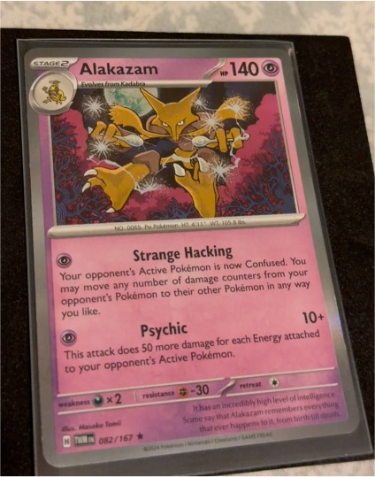 2024 Pokémon TCG Twilight Masquerade #082 Alakazam — front