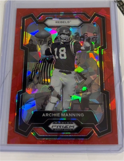 2024 Panini Prizm Draft Picks #89 Archie Manning Red Ice — front