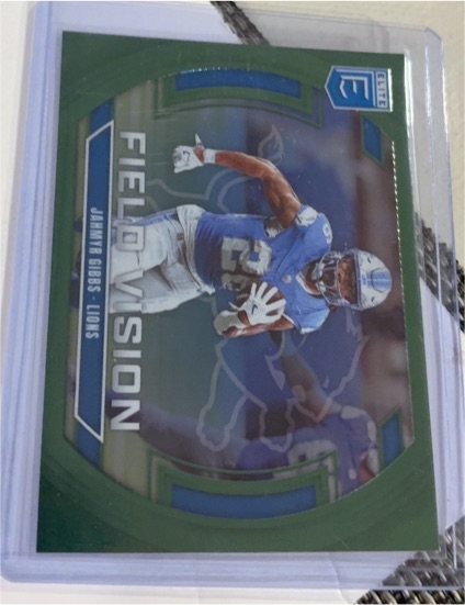 2025 Panini Donruss Elite #8 Jahmyr Gibbs Field Vision Green — front