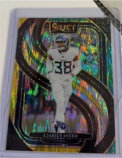2024 Panini Select #179 L'Jarius Sneed Premier Level Prizm Titans — front