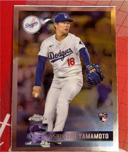 2024 Topps Chrome Lids Mitchell & Ness #30 Yoshinobu Yamamoto — front
