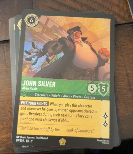 2023 Disney Lorcana The First Chapter #82 John Silver Alien Pirate — front