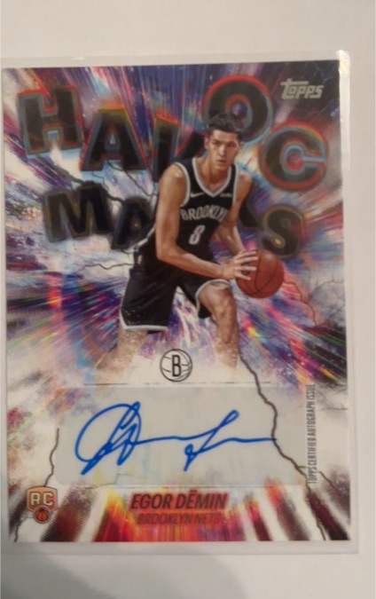 2025-26 Topps #HM-ED Egor Dëmin Havoc Marks Auto — front