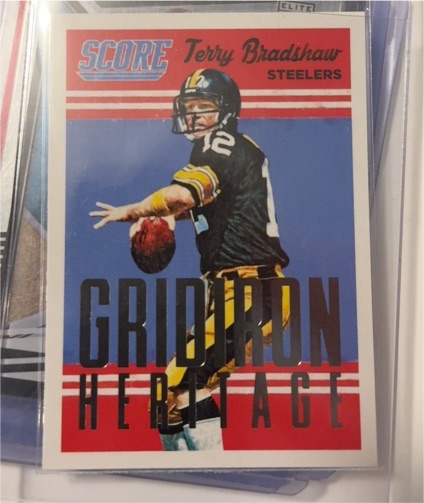 2015 Panini Score Gridiron Heritage #24 Terry Bradshaw — front