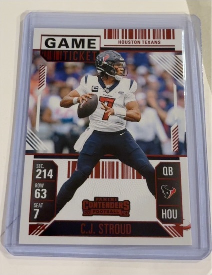 2024 Panini Contenders #39 C.J. Stroud Red Game Ticket — front