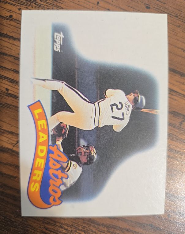 1989 Topps #579 Glenn Davis Houston Astros Leaders — front