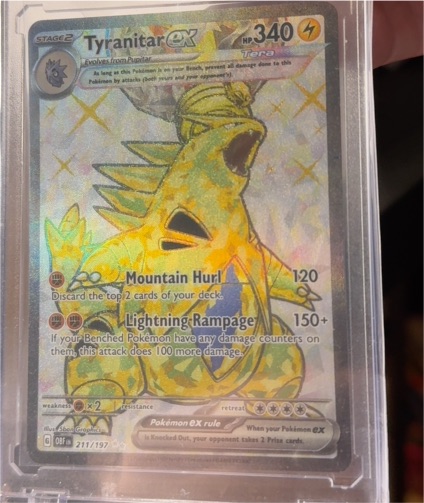 2023 Pokémon TCG Obsidian Flames #211 Tyranitar EX — front