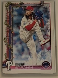 2025 Topps Holiday #H71 Matt Strahm — front