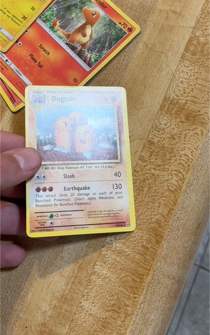 1999 Pokémon Base Set #51 Dugtrio — front