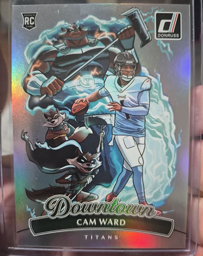 2025 Panini Donruss #12 Cam Ward Downtown Rookie Titans — front