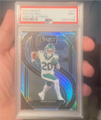 2024 Panini Select #111 Breece Hall Light Blue Prizm — front
