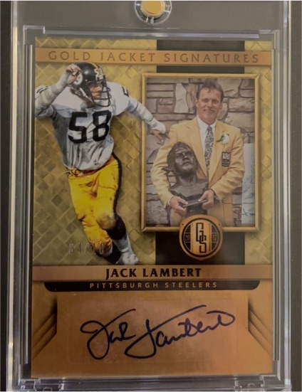 2017 Panini Gold Standard Gold Jacket Signatures #GJS-JL Jack Lambert — front
