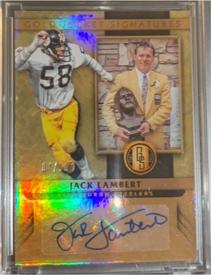 2018 Panini Gold Standard Gold Jacket Signatures #GJS-JL Jack Lambert — front