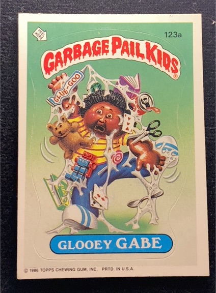 1986 Topps Garbage Pail Kids #123a Glooey Gabe — front