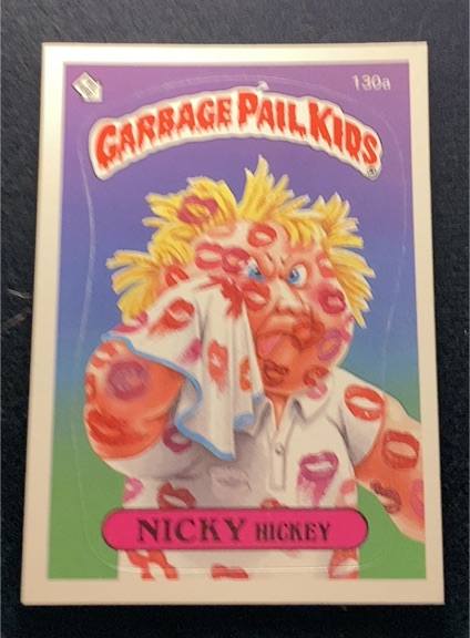 1986 Topps Garbage Pail Kids Series 4 #130a Nicky Hickey — front