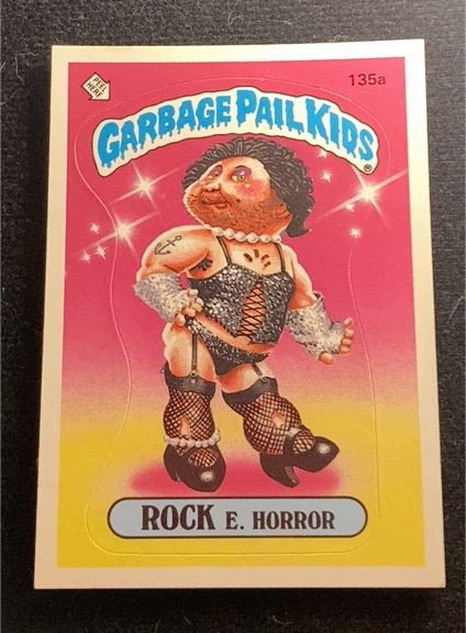1986 Topps Garbage Pail Kids #135a Rock E. Horror — front