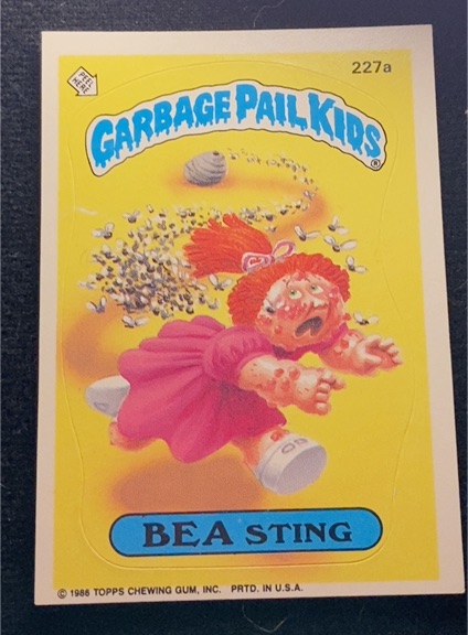 1986 Topps Garbage Pail Kids #227a Bea Sting — front