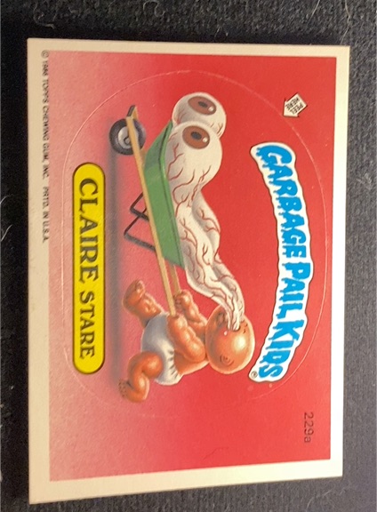 1986 Topps Garbage Pail Kids #229a Claire Stare — front
