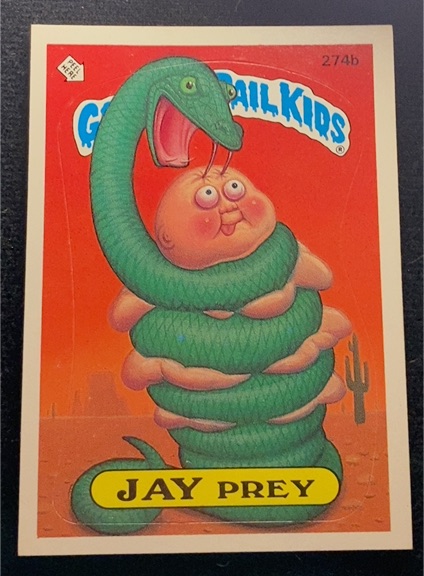 1987 Topps Garbage Pail Kids Series 7 #274b Jay Prey — front