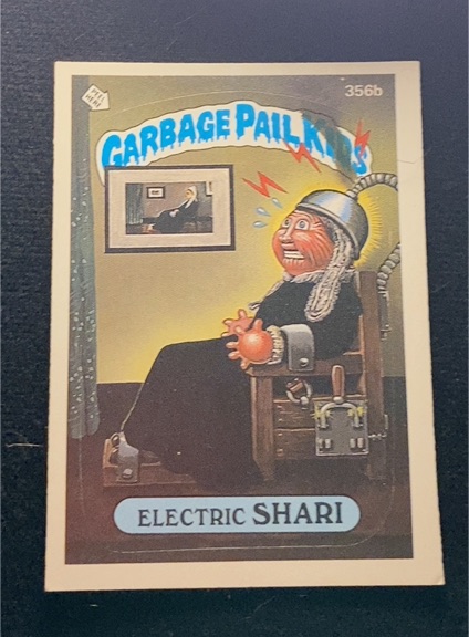 1987 Topps Garbage Pail Kids #356b Electric Shari — front