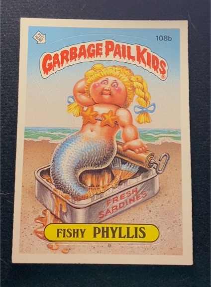 1986 Topps Garbage Pail Kids Series 3 #108b Fishy Phyllis — front