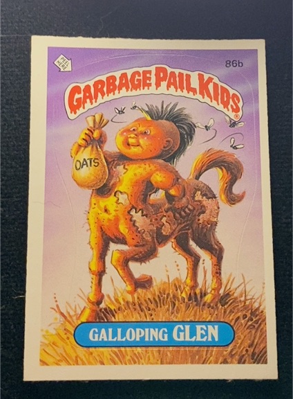 1986 Topps Garbage Pail Kids #86b Galloping Glen — front
