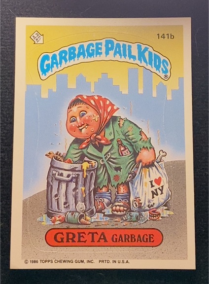 1986 Topps Garbage Pail Kids #141b Greta Garbage — front