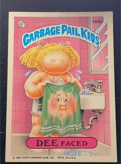 1986 Topps Garbage Pail Kids Series 5 #169a Dee Faced — front