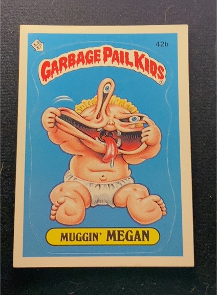 1985 Topps Garbage Pail Kids Series 2 #42b Muggin' Megan — front