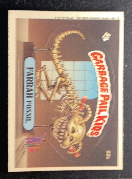 1986 Topps Garbage Pail Kids #88b Farrah Fossil — front