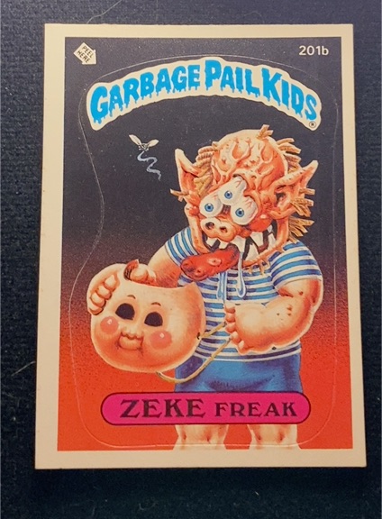 1986 Topps Garbage Pail Kids #201b Zeke Freak — front