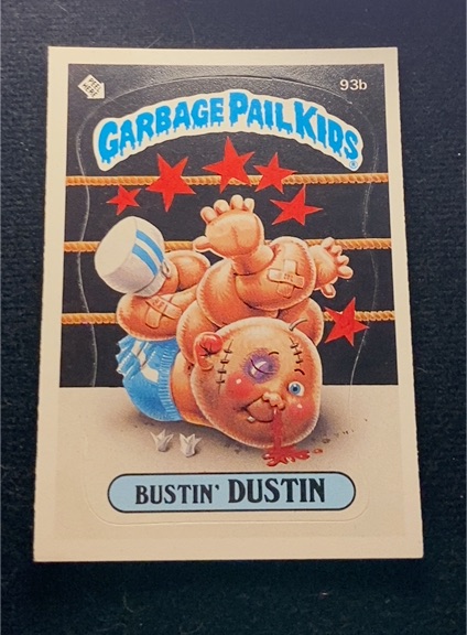 1986 Topps Garbage Pail Kids #93b Bustin' Dustin — front