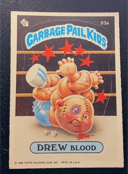 1986 Topps Garbage Pail Kids Series 3 #93a Drew Blood — front