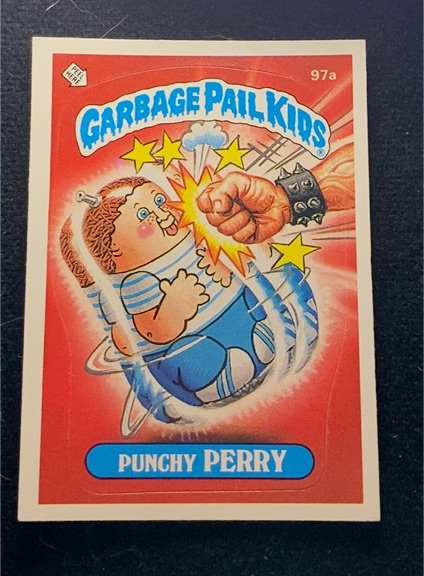 1986 Topps Garbage Pail Kids Series 3 #97a Punchy Perry — front