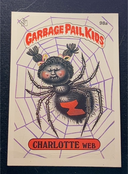 1986 Topps Garbage Pail Kids Series 3 #98a Charlotte Web — front